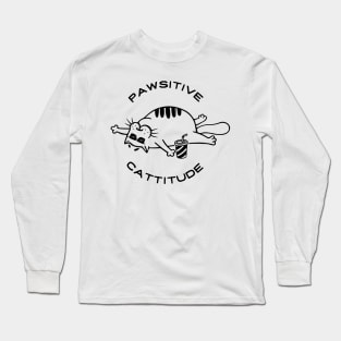 pawsitive cattitude Long Sleeve T-Shirt